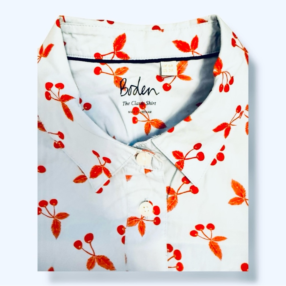 Boden Life is a Bowl Full of Cherries Button-Up Shirt - Picture 7 of 8